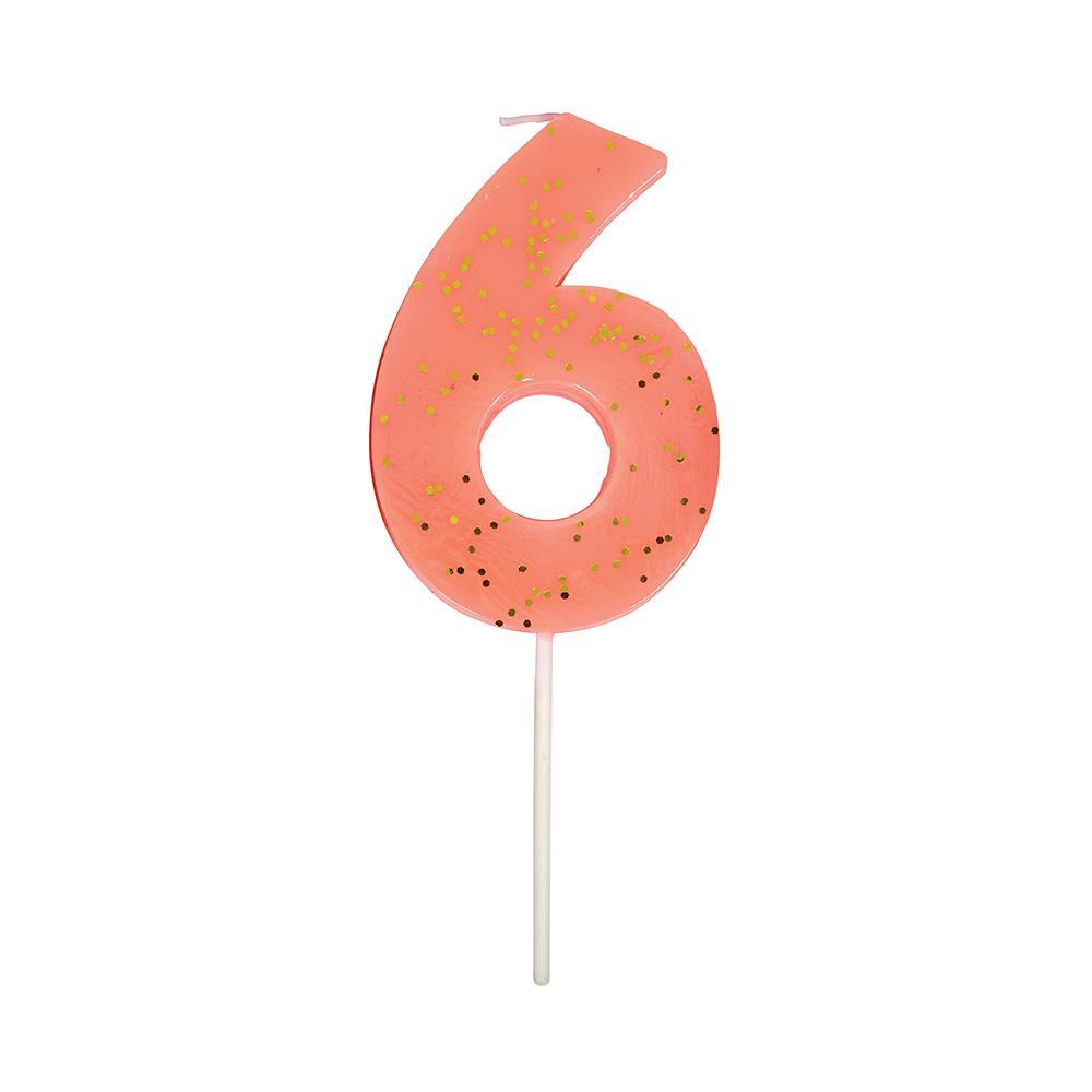 Large Colorful Number Candle